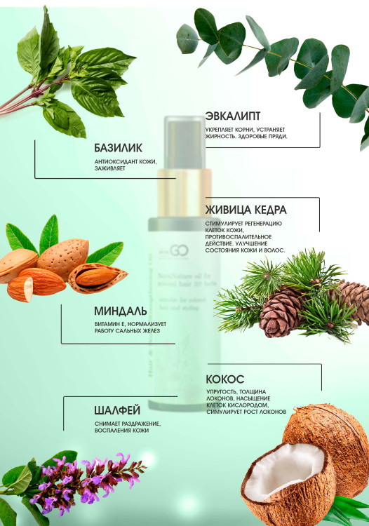 Натуральное масло для волос NovaNature oil for revival hair 30 herbs Dctr.Go Healing Systems 110 мл в Калининграде
